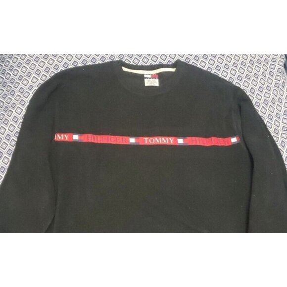 Vintage Tommy Jeans Hilfiger Sweatshirt Crewneck  Spellout Men's Size M - Picture 2 of 11